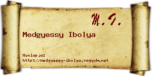 Medgyessy Ibolya névjegykártya
